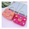 Ručne vyrobená záplata DIY mini taška reťazka crossbody taška princezná taška detská peňaženka na drobné gélová taška