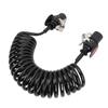 7 Way Coiled Trailer Cord Enhanced Performance Water Resistant Dust Proof Electrical Power Coil Cable Wire for RV Towed