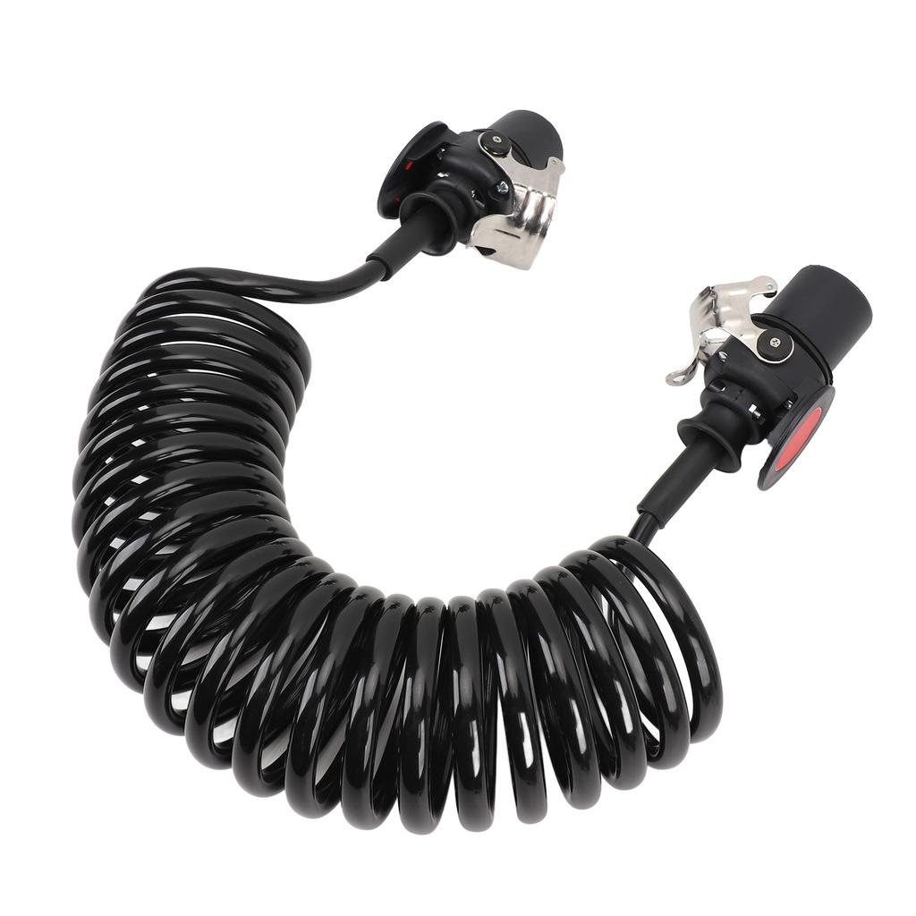 7 Way Coiled Trailer Cord Enhanced Performance Water Resistant Dust Proof Electrical Power Coil Cable Wire for RV Towed
