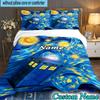 3PCS Custom Name The Mysterious Phone Booth Bedding Set Duvet Cover Closure Includes 1 Duvet Cover & 2 Pillowcases for All Seasons Bedroom Decor