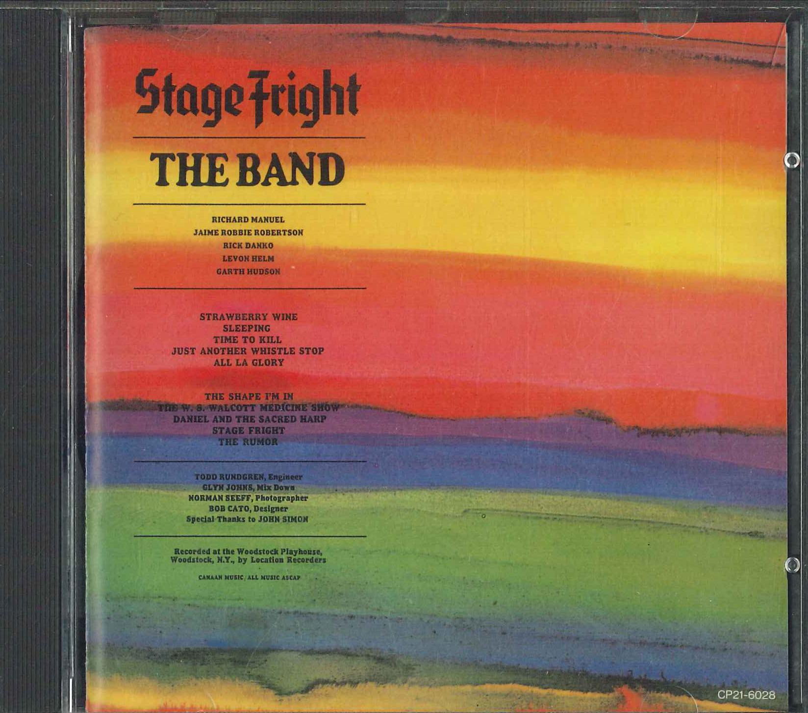 

CD BAND - Stage Fright CP216028 CAPITOL 1989 Japan Rock Used