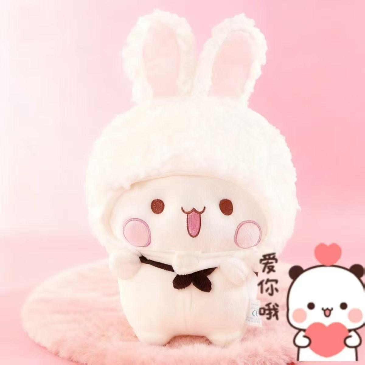 20cm Panda Bubu En Yier Pluche Speelgoed Crossdressing Pop Cartoon Panda Bubu En Dudu Diverse Stijlen Dragen Een Hoed Pluche Speelgoed