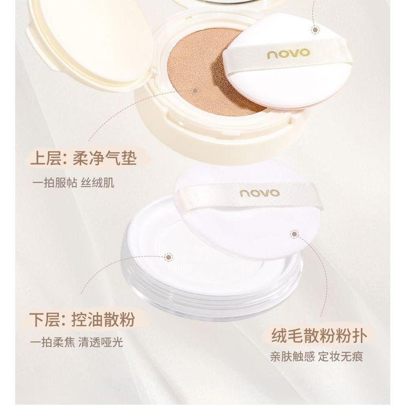 NOVO - Soft Mist Double Layer Air Cushion & Loose Powder - 2 Types