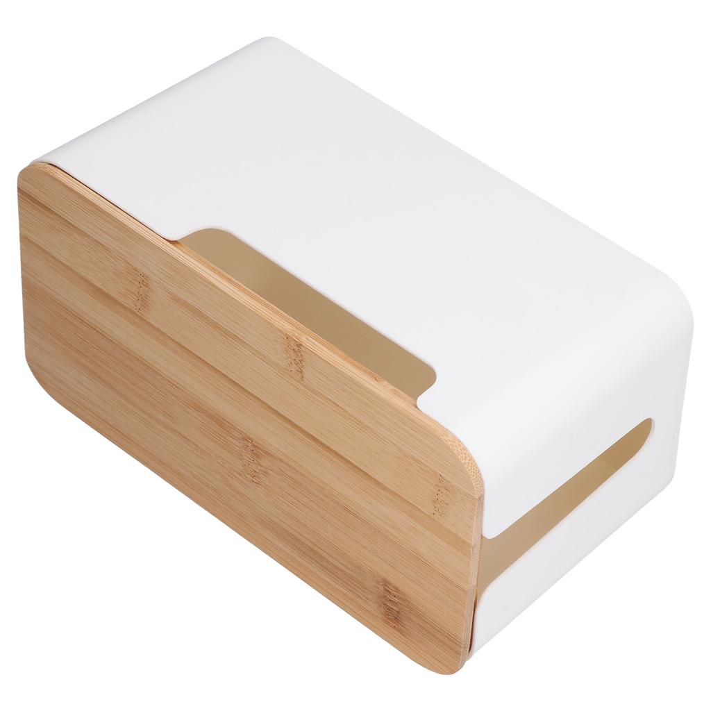 Kaufe Kabelbox Kleine Kabelmanagement-Box mit einem Holzdeckel für Kabelverstecker TV-Kabel Router Computer zum Preis ab 22