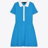 Summer New Women clothes A- line Hem Knit Shirt Lapel Short sleeve Mini Dress 4938014