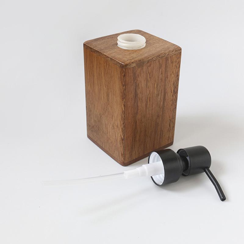 1PC Solid Wood Kitchen Hand Sanitizer Bottle Home Decoration Lotion Dispensing Bottle Hotel 200ml  400ml