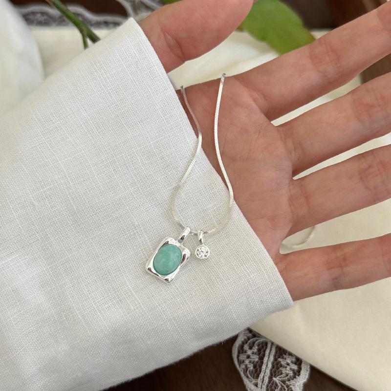 PANJBJ 925 Sterling Silver Irregular ShellNecklace for Women Minimalism Fashion Design Trend Sweet Jewelry Gift Dropshipping