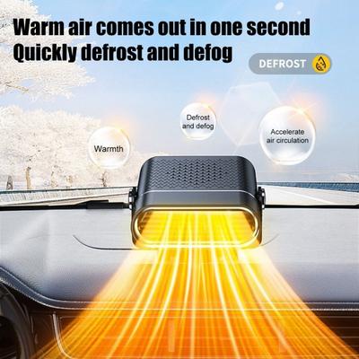 Electric Car Heater Fan 12V/24V 2-in-1 Car Heater And Fan Portable Windshield Defroster Fan for Truck SUV Car