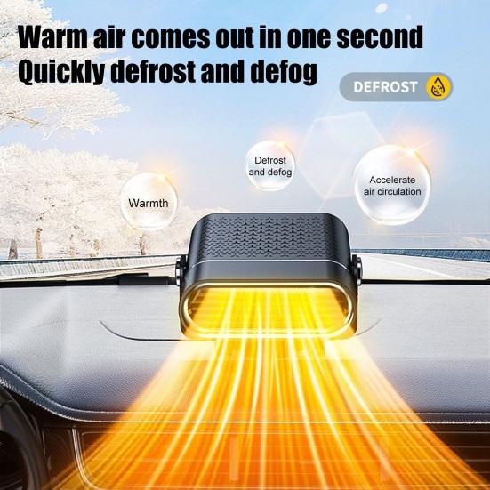 Elektrischer Autoheizlüfter 12V/24V 2-in-1 Autoheizung und Lüfter Tragbarer Windschutzscheiben-Enteisungslüfter für LKW SUV PKW