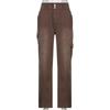 Tasche Jeans larghi impunturate Moda Streetwear Pantaloni in denim da donna Pantaloni cargo larghi Jeans coreani Pantaloni dritti Harajuku