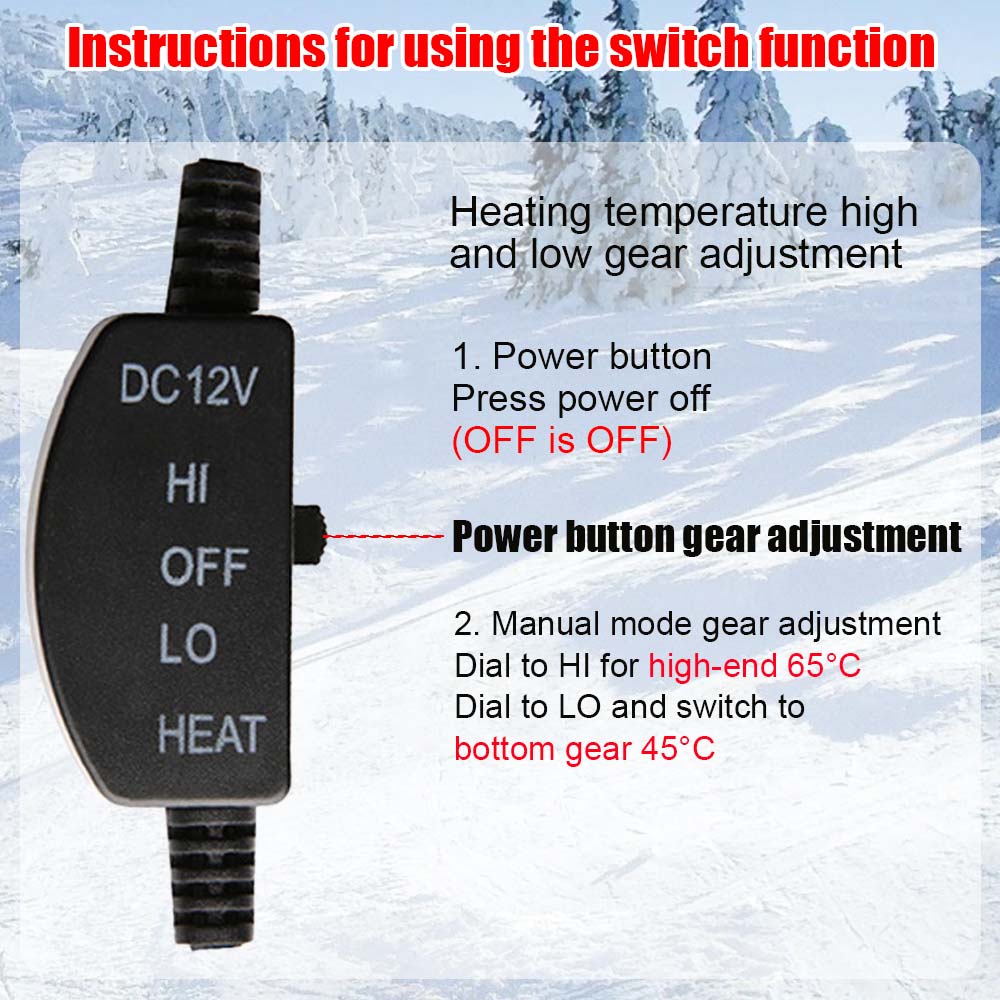 HulitTop Car Cushion Winter Warm Cushion Fast Heating 3-speed Car Seat Heating Pad Seat Cover Protect 12V 30W Cars Accessories