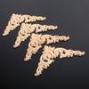 4pcs Wooden Onlay Applique for Furniture, Carved Wood Corner Decals for Mirror Bed Door Cabinet, Flower Shape Unpainted Wood Decor(12x12cm/4.7x4.7in)