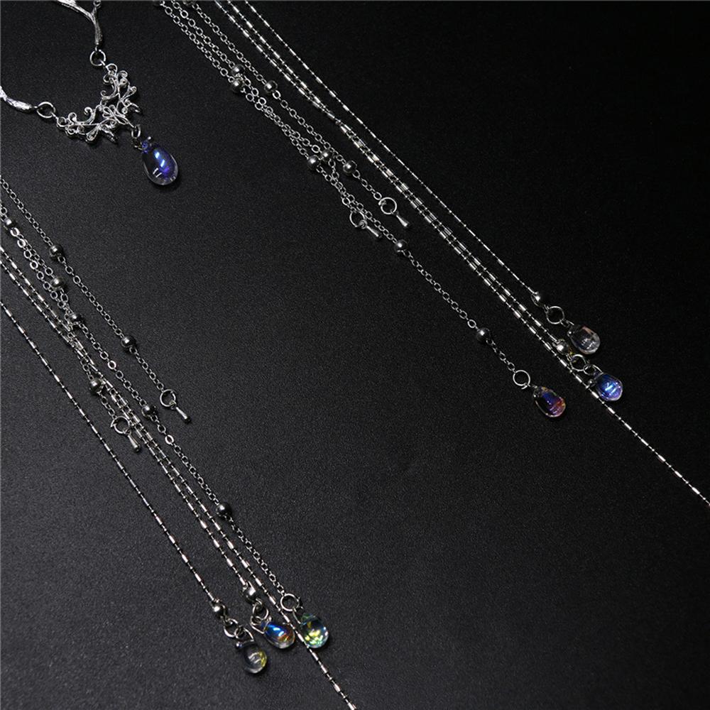 Hollow Chinese Style Waterdrop Girls Rhinestones Bead Hair Clips Crystal Barrette Tassel Hairpin