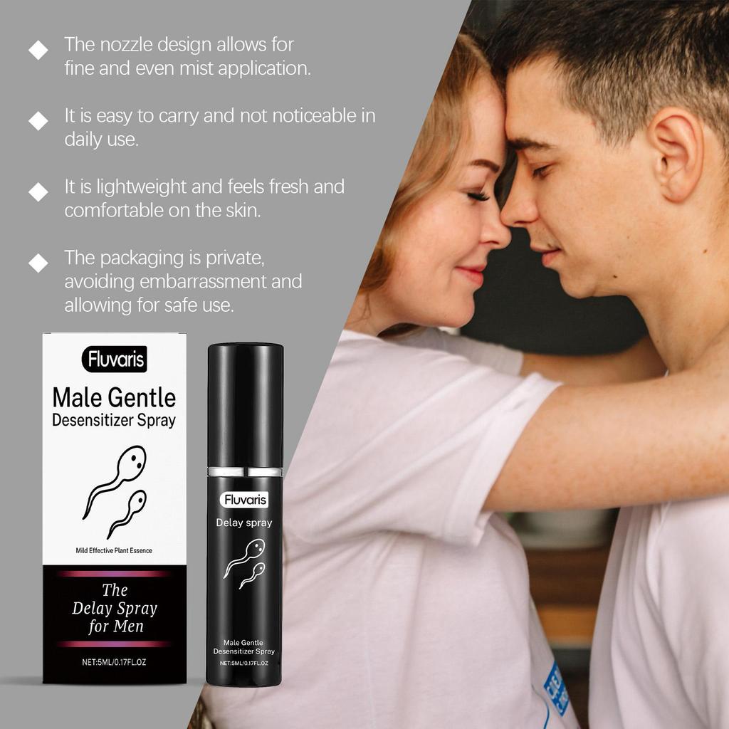 Fluvaris Men's Intimate Care Spray, Prolong Intimate Time, Enhance Men's Endurance & Confidence, Gentle & Non-Irritating 5ml