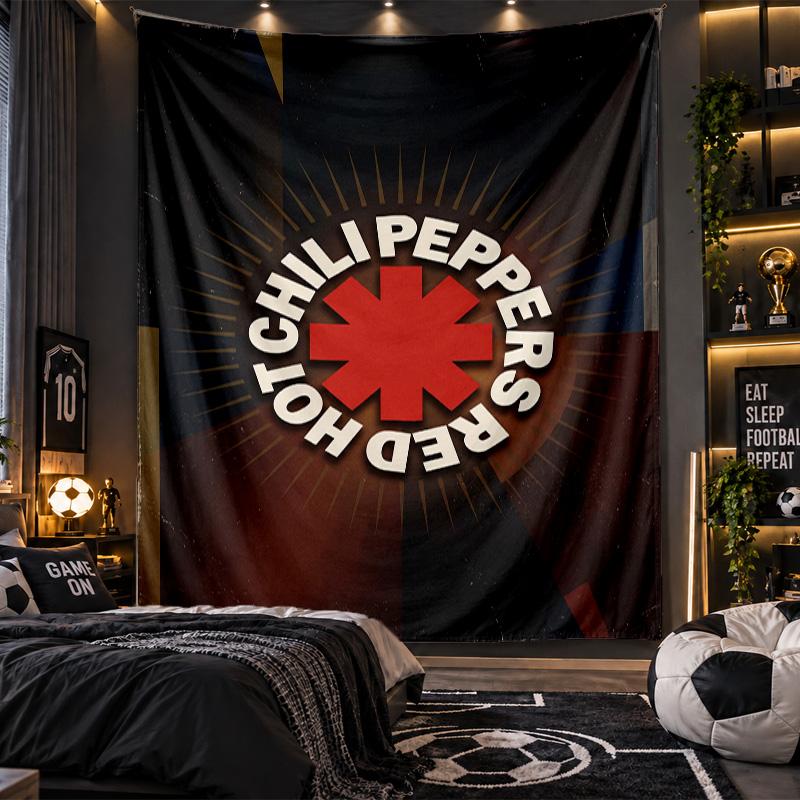 Arazzo da Appendere alla Parete Stampa Hot Chili Peppers Tessuto per Soggiorno Camera da Letto Decorazione per la Casa