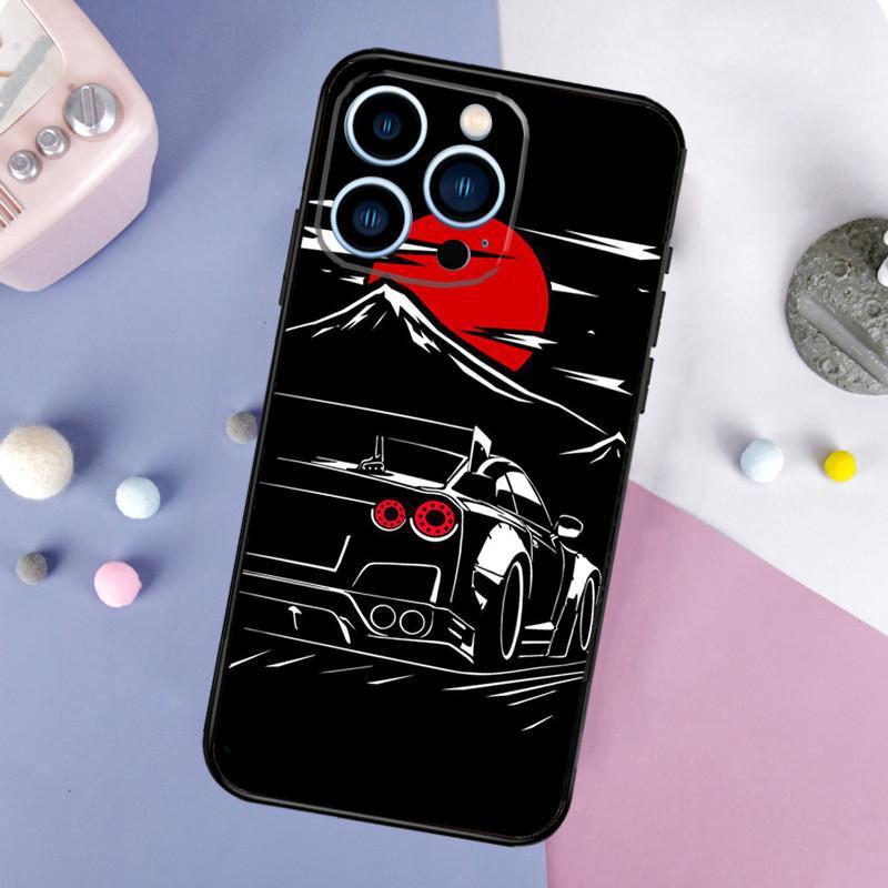 Apple Iphone15 Pro Mobile Phone Case Jdm Skyline Car Mobile Phone Case Is Painted And Anti-Drop Huawei Anti-Drop.