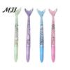 Cute Mermaid Tail Pens 4PCS Fish Gel Set, Gradient Transparent Barrel And Glossy Colorful Ink Fin Decor, Smooth Writing for Daily Note Taking