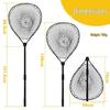 Extra Large Aluminum Alloy Telescopic Landing Net with Deep Silicone Bag