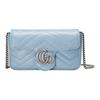 GG Marmont Super Mini Tasche Pastellblau Damen Schultertaschen 476433-DTDCP-4928
