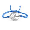 26Colors Wax Thread Braided Bracelets Charm Silver- Tree of Life String Bracelet Adjustable Bangles Friendship Gift Jewelry