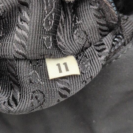 PRADA Metal Handle Handbag Semi One Shoulder Bag Hobo Archive Y2K Triangle Logo Plate