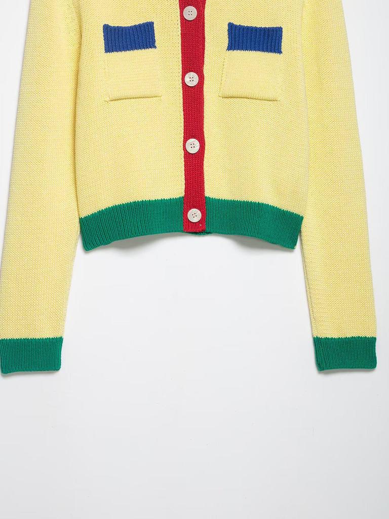 2026 Spring Women's Casual Color Block Knitwear