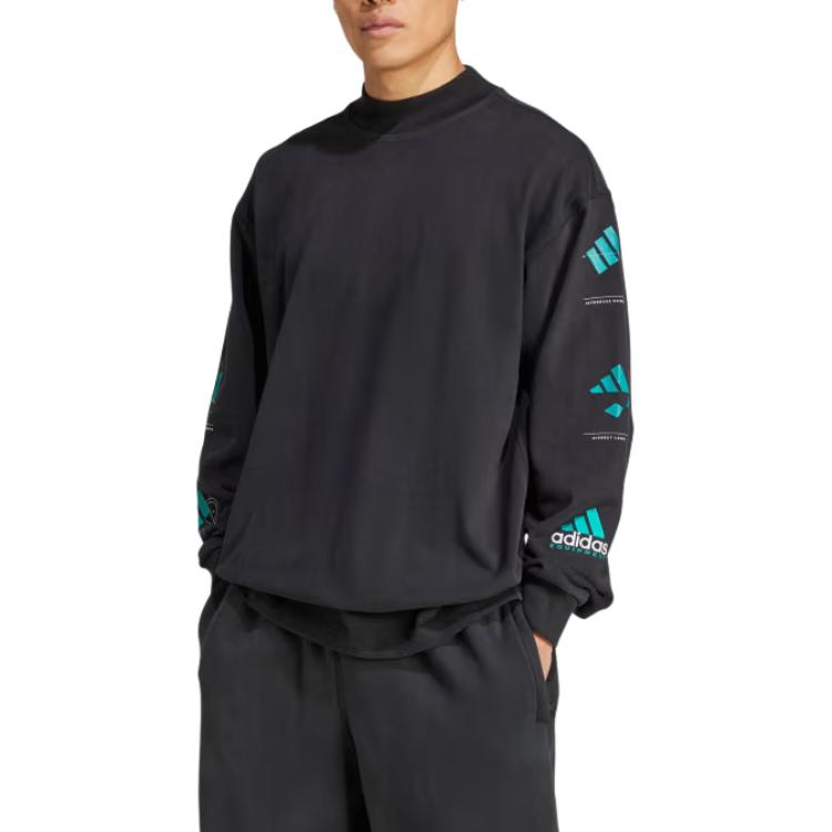 adidas Equipment Series EQT GFX Langarm-T-Shirt Herren Oberteile Schwarz JN4849