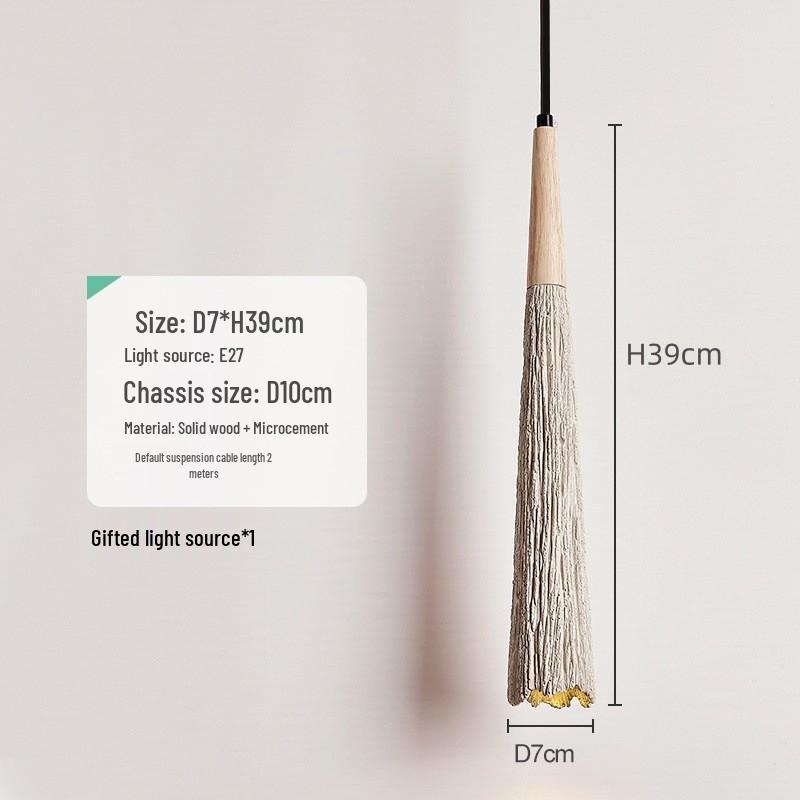 Japanese Wabi-Sabi Yellow Travertine Pendant Light, Retro Mid-Century Style for Bedroom, Homestay, or Restaurant.