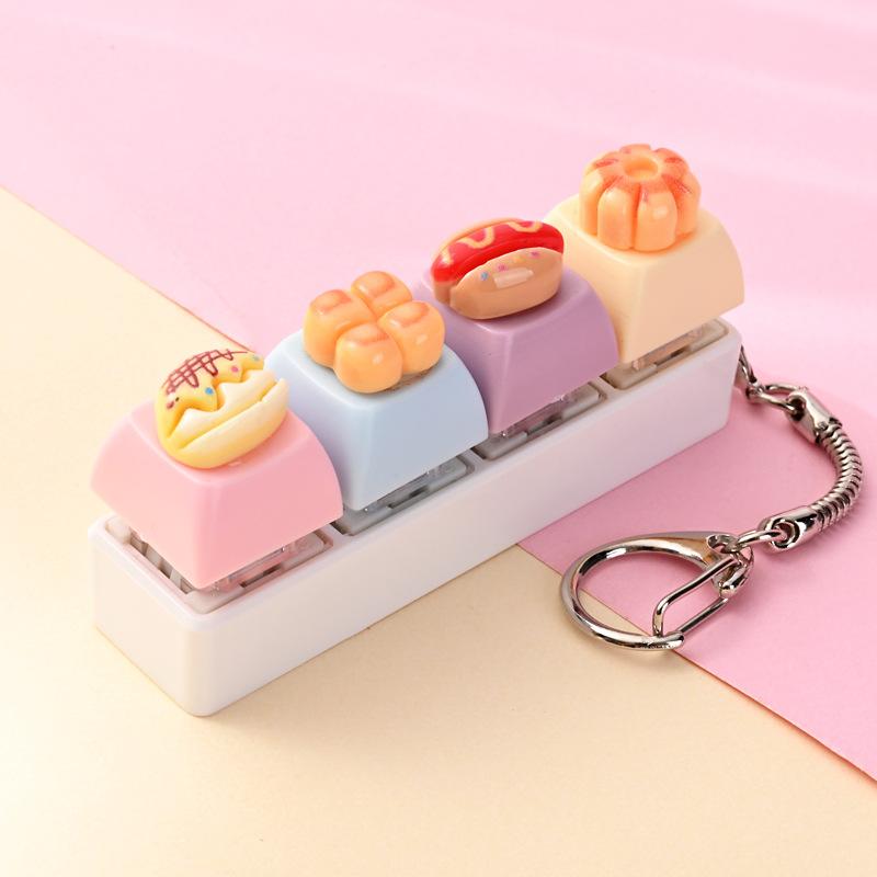 Bread Style  Keychain 1PC Creative Stress Relief Toy Cute Bag Accessory for Student Daily Use