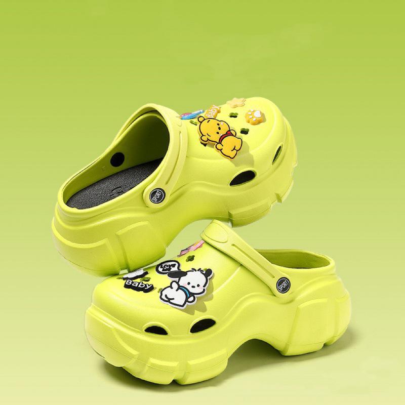 Sabotți cu talpă groasă pentru femei, care adaugă înălțime: Elegant, Antiderapant, Respirabil, Cu vârf închis pentru Exterior, Birou, Sală de operații sau pentru Purtare de vară.