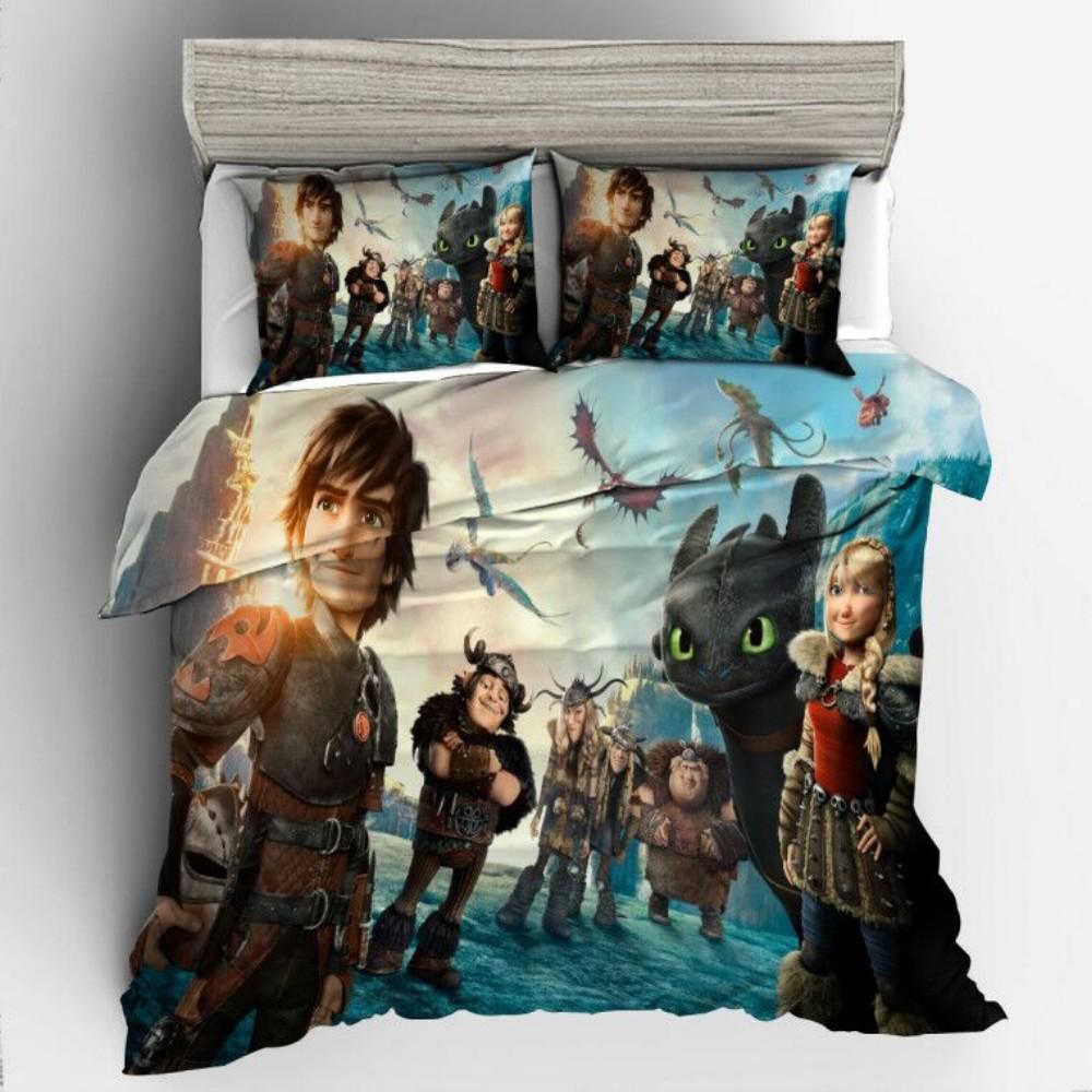 Movie Cartoon Animal 2021 New Three-Piece Quilt Cover