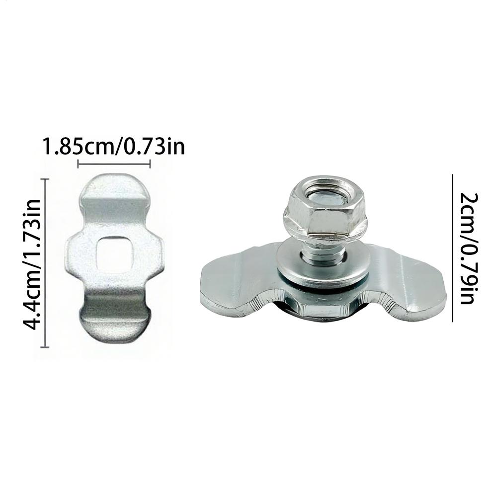 

4PCS L-Track Stud Fitting, Threaded Double Lug Nut for Tie Down Straps, Cargo Control Hardware for Van Trailer Truck