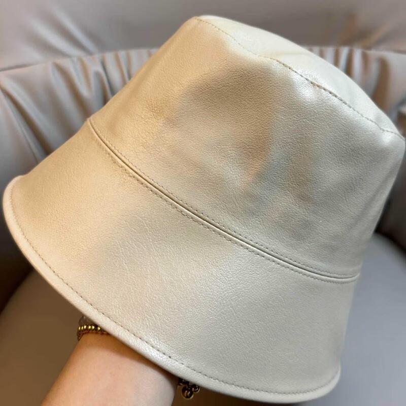 OEING Women's PU Leather Fisherman Hat
