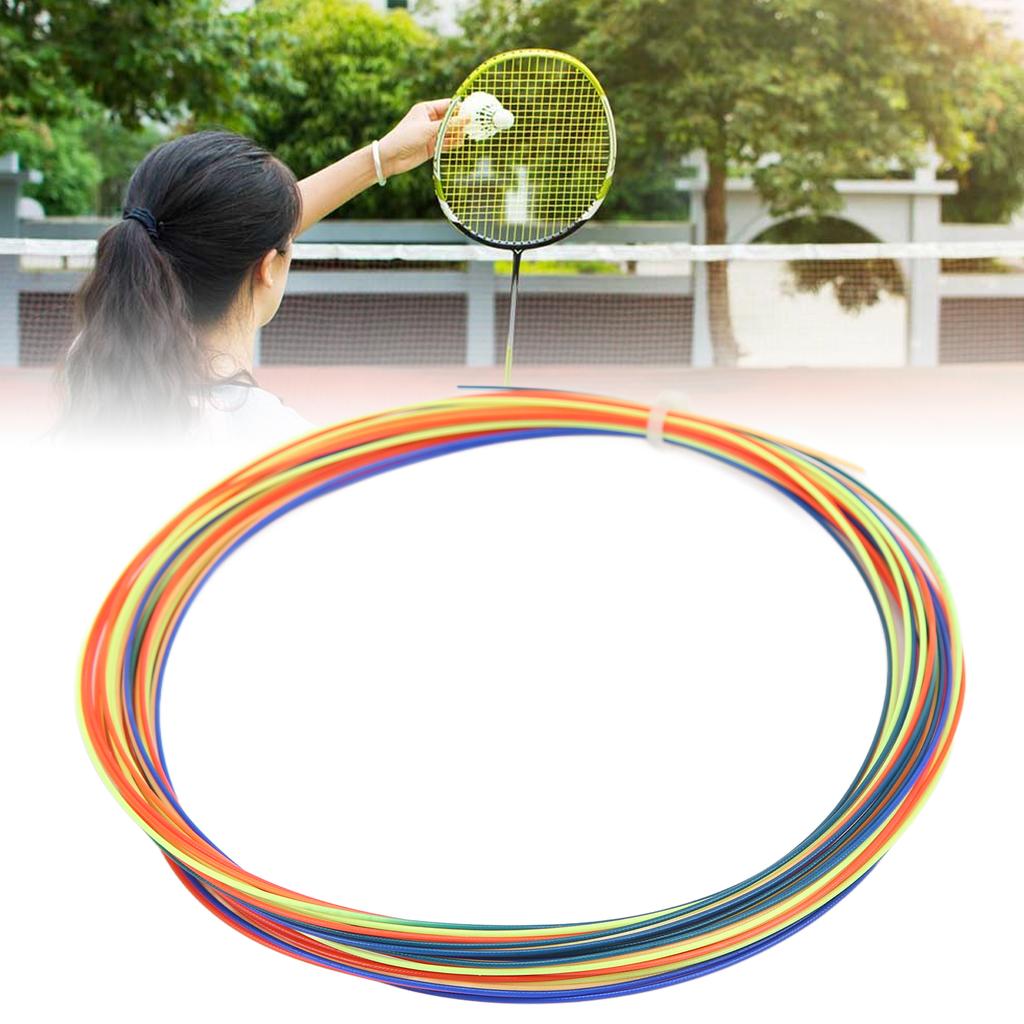 Badminton String 10m/32.8ft 0.70mm/0.03in Multi Color Durable Replacement Badminton Racket String for Badminton Racket