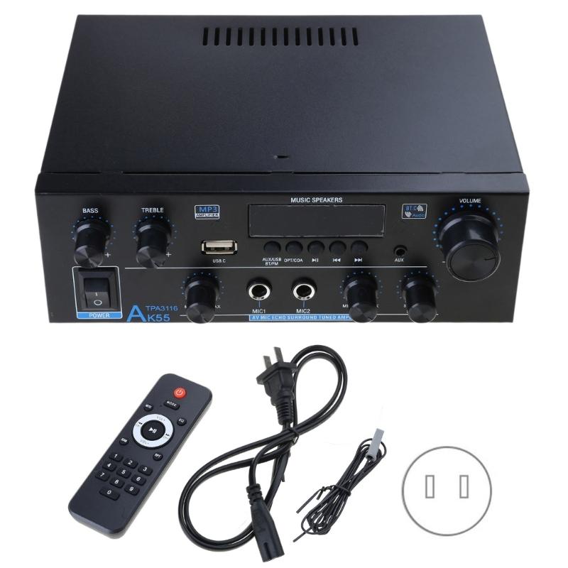 High Power 70Wx2 Digital Voice Amplifiers Receiver with Bluetooth-compatible 5.0 for Home Speaker Systems
