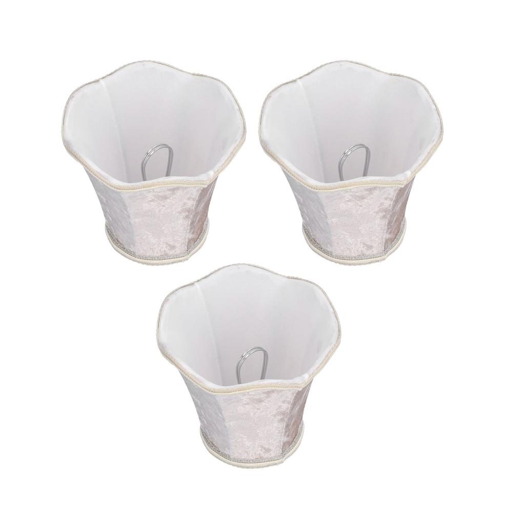 3Pcs ClipOn Lampshades Modern E14 Chandelier Table Lamp Shade Accessory for Home Hotel Club KTV