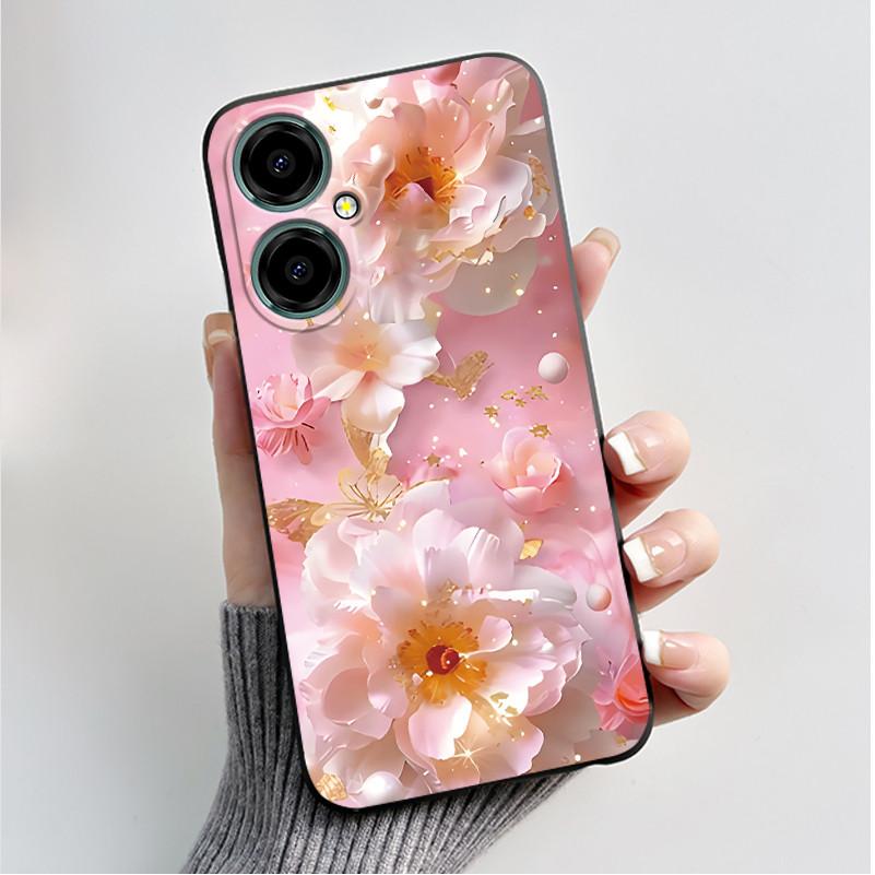 Luxury Fashion Butterfly Flowers Cases For BLU G64 Phone Case Shock Proof Black Soft Silicone Back Cover For BLU G64 G 64 Fundas