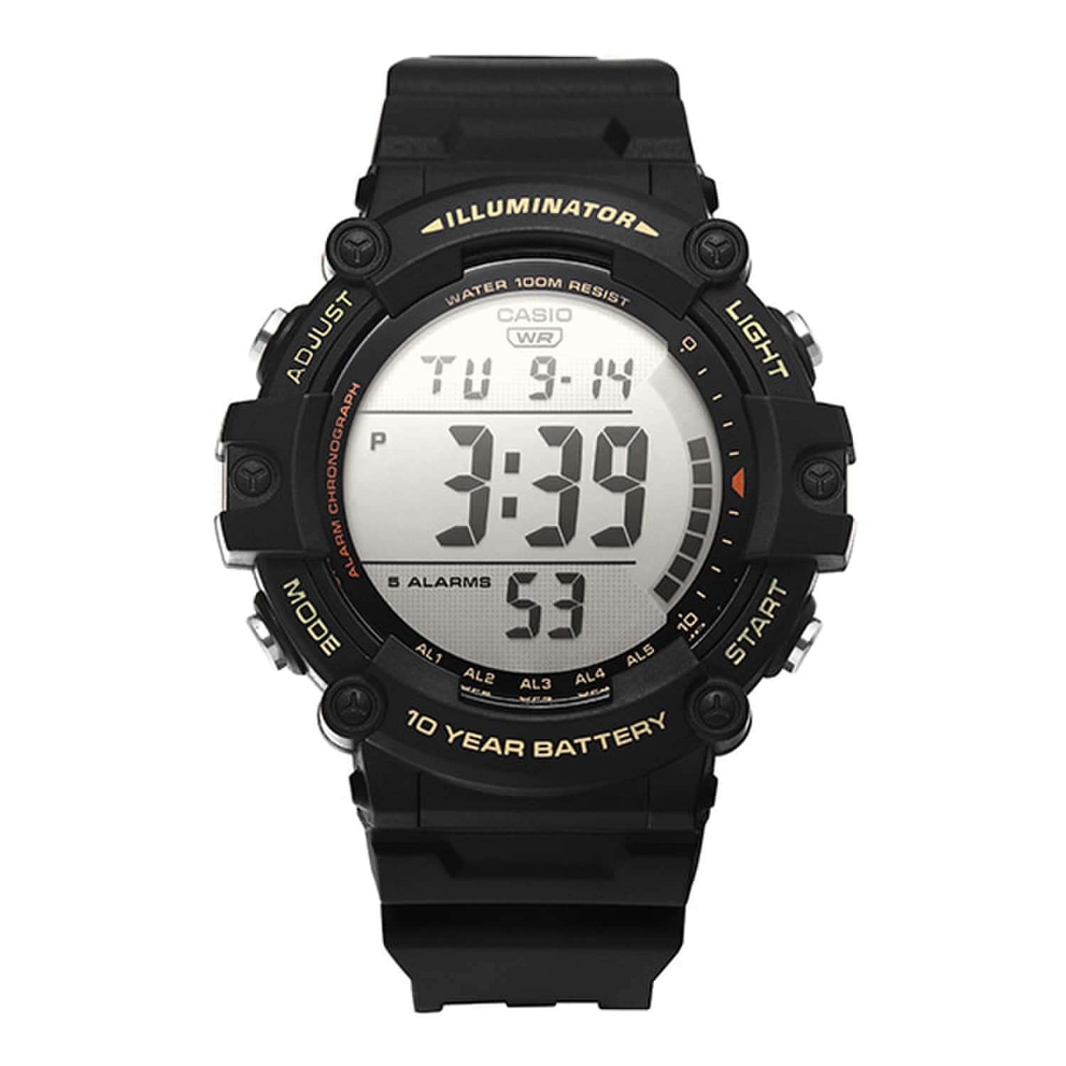 [Casio] AE-1500WHX-1AVDF (AE-1500WHX-1A) Цифровые спортивные военные мужские часы из полиуретана
