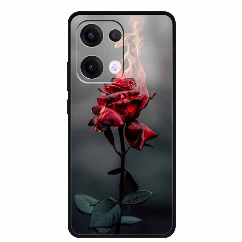 For Oppo Reno13 5G Case Soft TPU Cute Cartoon Silicon Back Cover for Oppo Reno 13 Pro Phone Cases Reno13Pro 13Pro 5G Black Shell