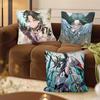 Spiel Anime Genshin Impact Xiao Kissenbezug Mode Quadratischer Kissenbezug Schlafzimmer Sofa Raum Ins Dekoration Freizeit
