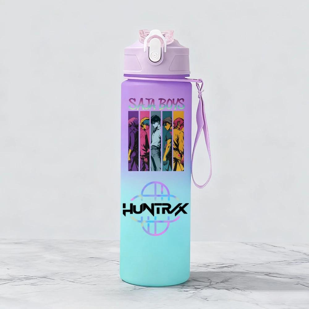 Demon Hunters Huntr Rumi Mira Zoey Jinu Celine Plastic Water Cup Pop Drinking Bottle School Huntrix Gourde ML KPOP X K 800 Kid Friendly Entertaining