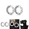 Trendy Alloy Hoop Earrings For Women Geometric Irregular Round Design In Silver And Gold