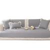 Pure Cotton Ruffle Edge Sofa Cushion Universal In All Seasons, Cotton Fabric Non-Slip Seat Cushion Cover Cloth, Simple Modern Sofa Cover
