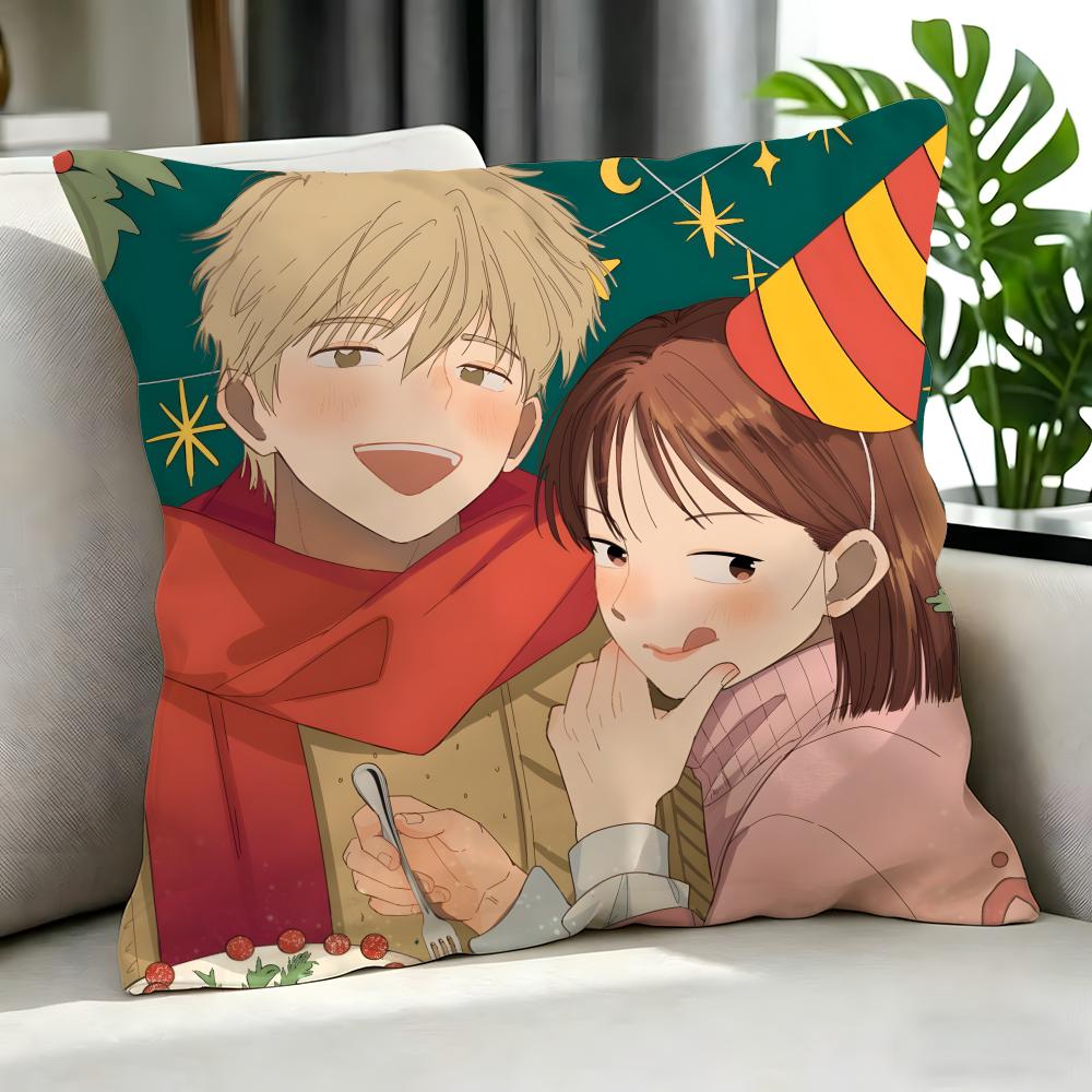 Anime Skip And Loafer Cushion Cover Cushion Cover Set 4Pcs 50X50 45X45 40X40 Pillowcase Decorative Sofa Home Decor