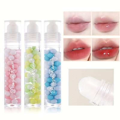 Lucidalabbra Colorato a Sfera Rotante, Balsamo Labbra Trasparente, Glossy Glass Lips Olio Labbra Idratante Go Pearl Lucidalabbra Cura delle Labbra