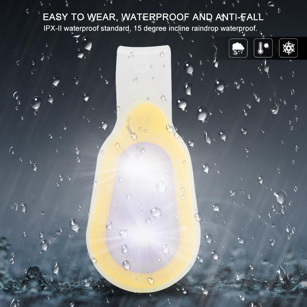 Silicone Gel Night Cycling Running Backpack   Warning LED Flash Light Lamp(red)