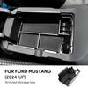 Auto Middenconsole Armsteun Opberg Organizer Doos Voor Ford Mustang Dark Horse EcoBoost GT S650 2024 2025 LHD Interieur Accessoires