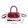PU Leather Bow Coin Purses Ruffle Shoulder Bag Fashion Crossbody Wallet  Female