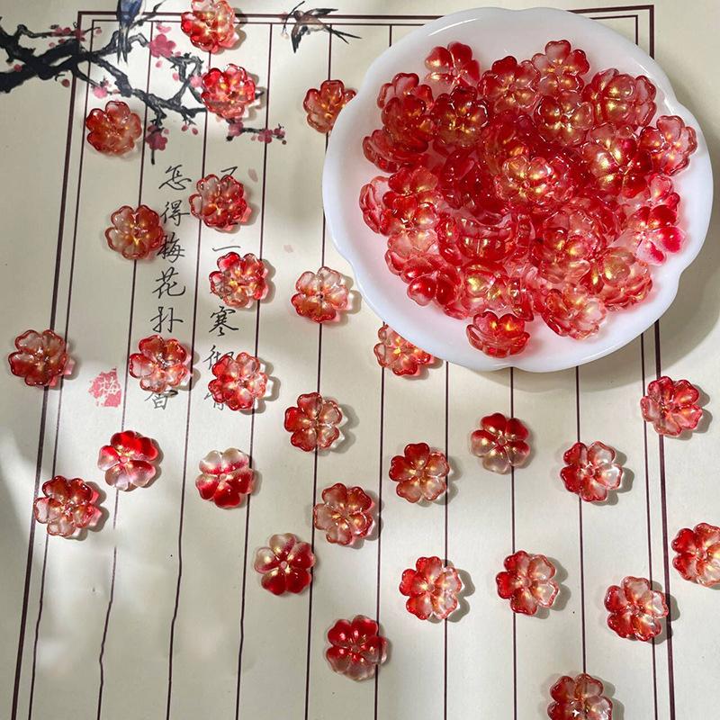 14mm Kvetinové Sklenené Korálky DIY Ručne Vyrábaný Náramok Náhrdelník Náušnice Šperkový Materiál DIY Nástroj Príslušenstvo na Výrobu Šperkov