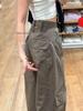 Women's High Waist Retro Wide-Leg Cargo Pants